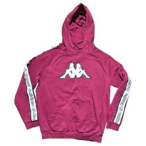 Kappa Hoodie Sweatshirt Mens XL Burgundy Graphic Pullover Long Sleeve Casual